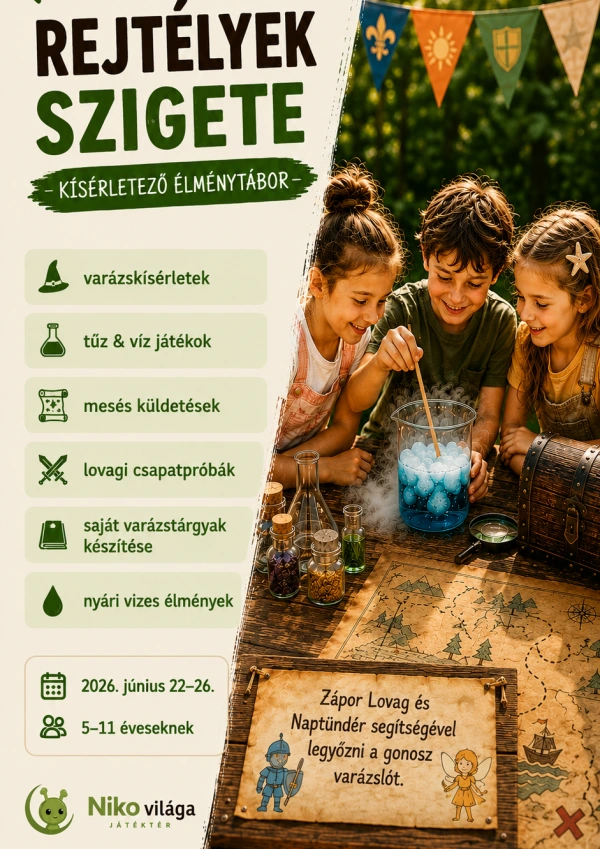 Rejtélyek Szigete-Kísérletezős tábor